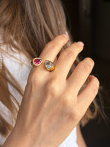 Twin Gem Open Ring