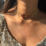 Ruby Mehfil Pearl Choker
