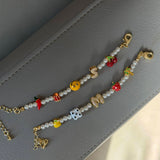 Kids Personalized Pearl 5 Charms Bracelet