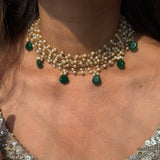 Sitara Emerald Pearl Choker