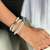 Pearl Bold Initial Magnetic Bracelet (Bestseller)