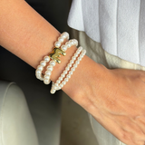 Pearl Bold Initial Magnetic Bracelet (Bestseller)