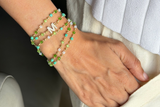 Sunshine Jade Green Initial Magnetic Bracelet