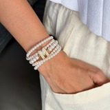 Pearl Studded Initial Magnetic Bracelet (Bestseller)
