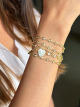 Pearl Heart Magnetic Bracelet