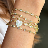 Pearl Heart Magnetic Bracelet