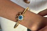Blue Evil Eye Cuff