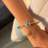 Blue Evil Eye Cuff