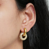 Studded Huggie Hoops