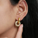 Studded Huggie Hoops