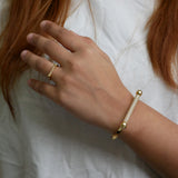 Linear Radiance Minimalist Cuff & Ring