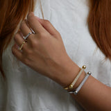 Linear Radiance Minimalist Cuff & Ring