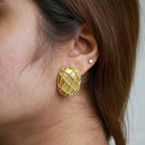 Vintage Cage Matte Gold Earrings