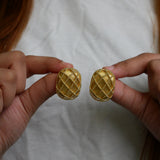 Vintage Cage Matte Gold Earrings