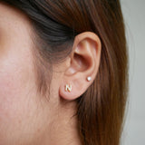 Pave Crystal Alphabet Stud Earrings