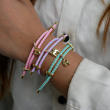 Custom Braided Cord Initial Bracelet