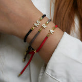 Cord Initial Rakhi Bracelet