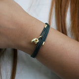 Halo Magnetic Initial Bracelet