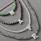 Sparkle Beaded Initial Necklace