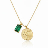 Green Stone With Coin