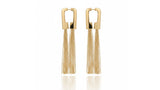 Double Sided Gold Tassel Earrings
