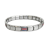 Costa Rica Flag Italian Bracelet