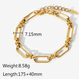 Paperclip Link Gold Bracelet