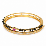 Ruby Heart Mangalsutra Cuff (Cuff is sold as a single piece)