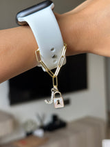 Lock Watch Charm with Initials