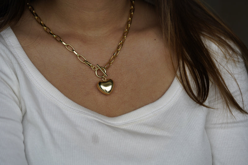 Live your dream heart necklace