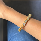 Studded Half Heart Cuff