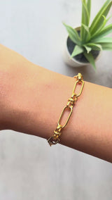 Paperclip Link Gold Bracelet