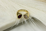 Twin Gem Open Ring
