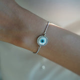 Round Studded Evil Eye Bracelet