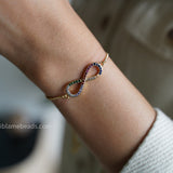 Multicolored infinity bracelet