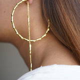 Oversized Half Hoop With Tassel