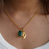 Green Stone With Half Moon