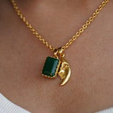 Green Stone With Half Moon