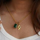 Green Stone With Half Moon