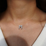Ickle Initial transparent necklace