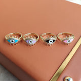 Marquise Evil eye ring