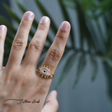 Marquise Evil eye ring