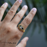 Marquise Evil eye ring