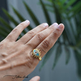 Marquise Evil eye ring