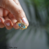 Marquise Evil eye ring