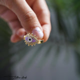 Marquise Evil eye ring
