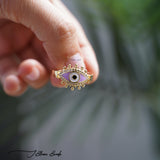 Marquise Evil eye ring