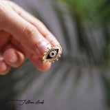 Marquise Evil eye ring
