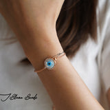 Round Studded Evil Eye Bracelet