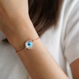 Round Studded Evil Eye Bracelet